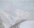 Neve primaverile a Sestrière - 1958 - 50x60